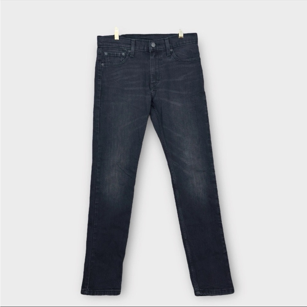 LEVI'S 512 Jeans Tapered Fit Mens W29xL30 Black Wash Mid Rise Y2K Black Label